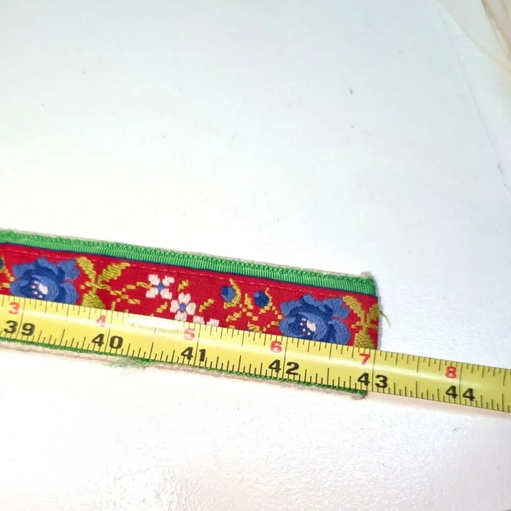 Floral Jacquard Ribbon Belt